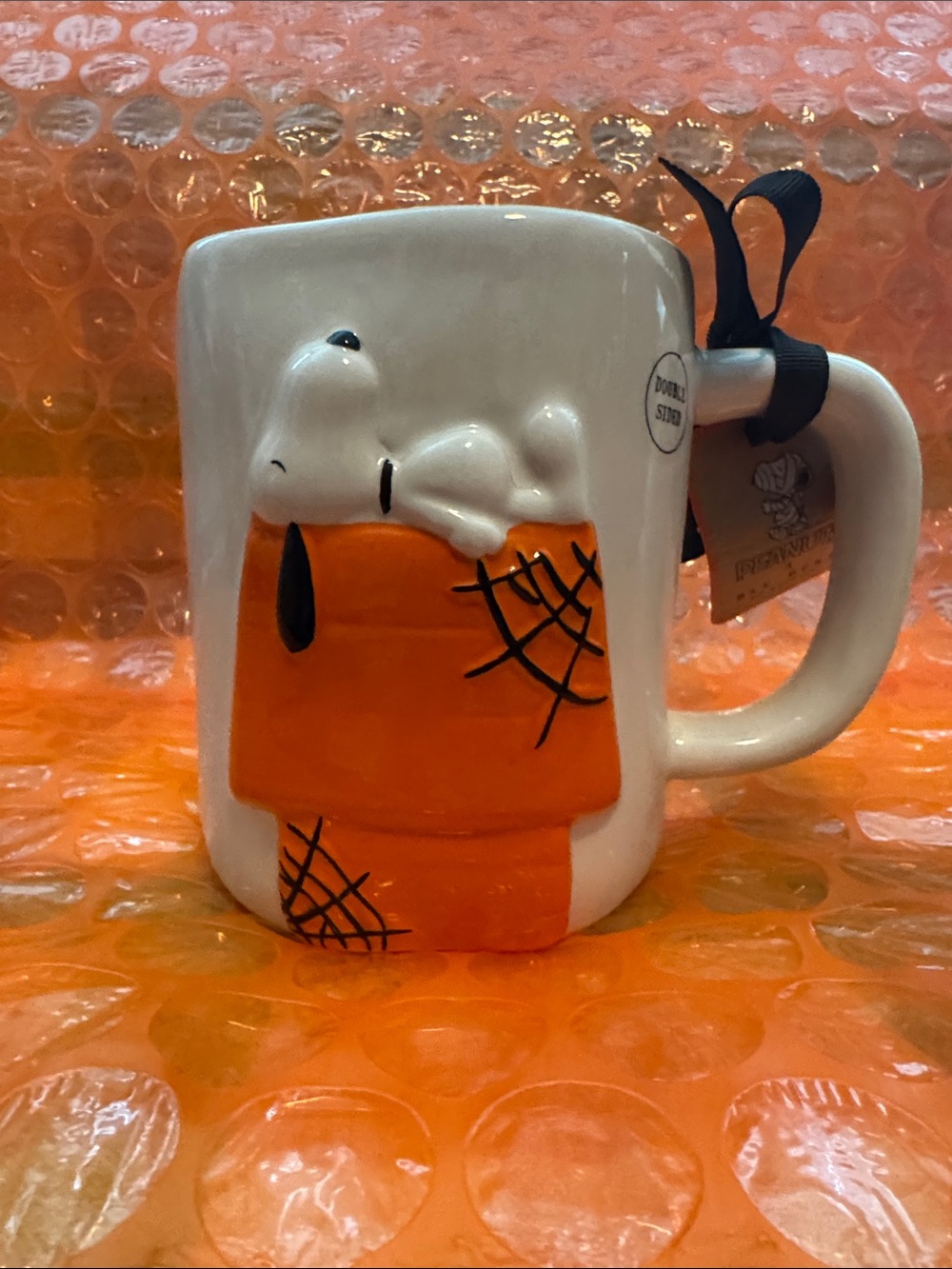 Rae Dunn & Snoopy Halloween 2 sided mug